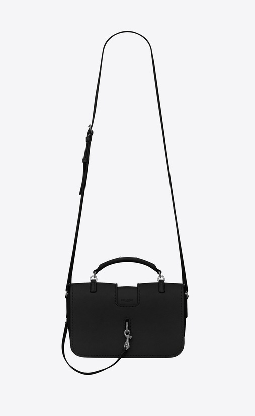 SAINT LAURENT Crossbody Woman medium charlotte messenger bag in black leather a_V4